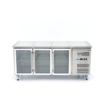 Réfrigérateur de comptoir - 180 cm - 3 portes vitrées – Maxima 09400406