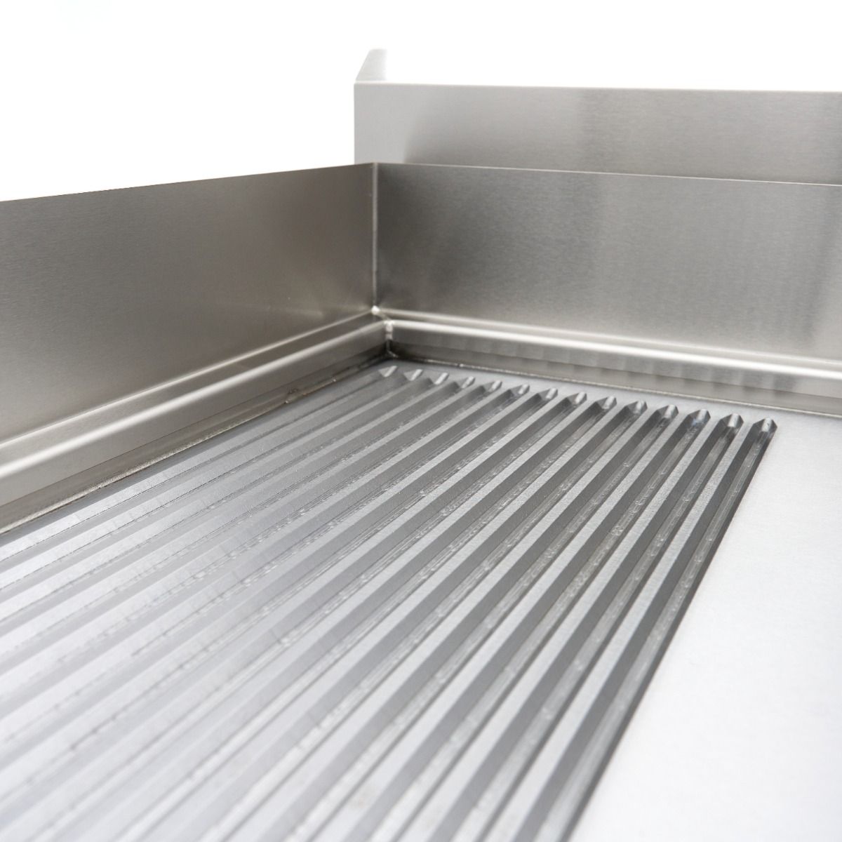 Plancha à induction 700 - lisse et rainurée - 10 000 W - double - avec support – Maxima 09371100