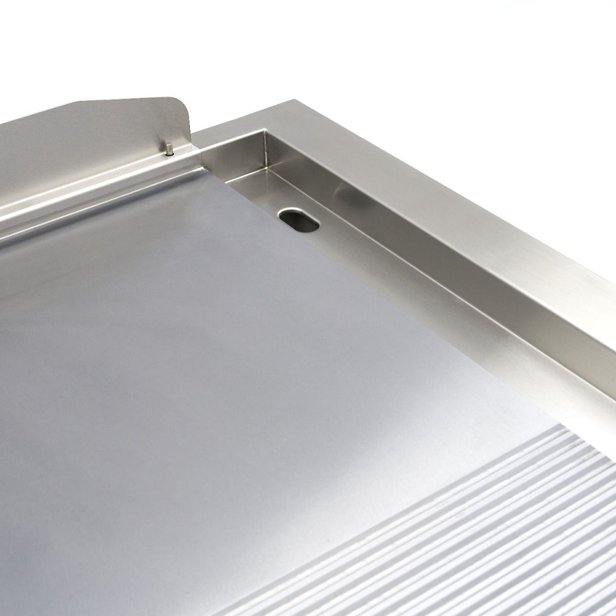 Plancha à induction 700 - lisse et rainurée - 10 000 W - double - avec support – Maxima 09371100
