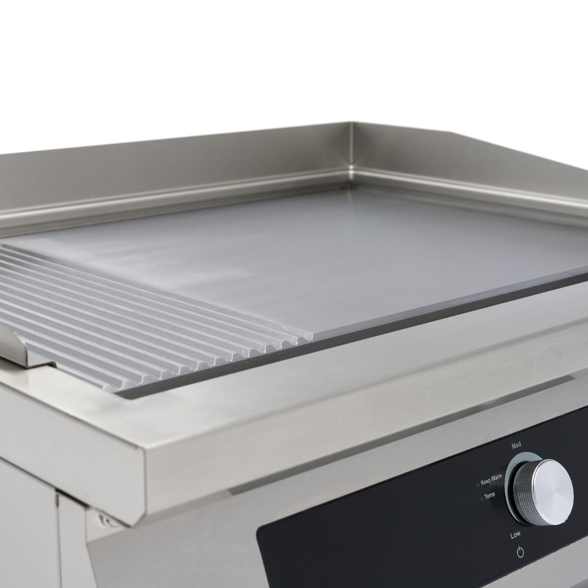 Plancha à induction 700 - lisse et rainurée - 5 000 W - double – Maxima 09371200