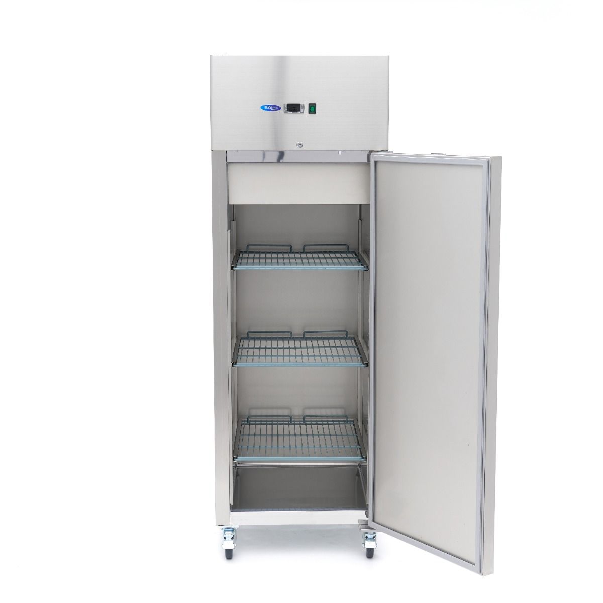 Congélateur - 400 L - 3 étagères réglables - acier inoxydable - sur roulettes – Maxima 09400136