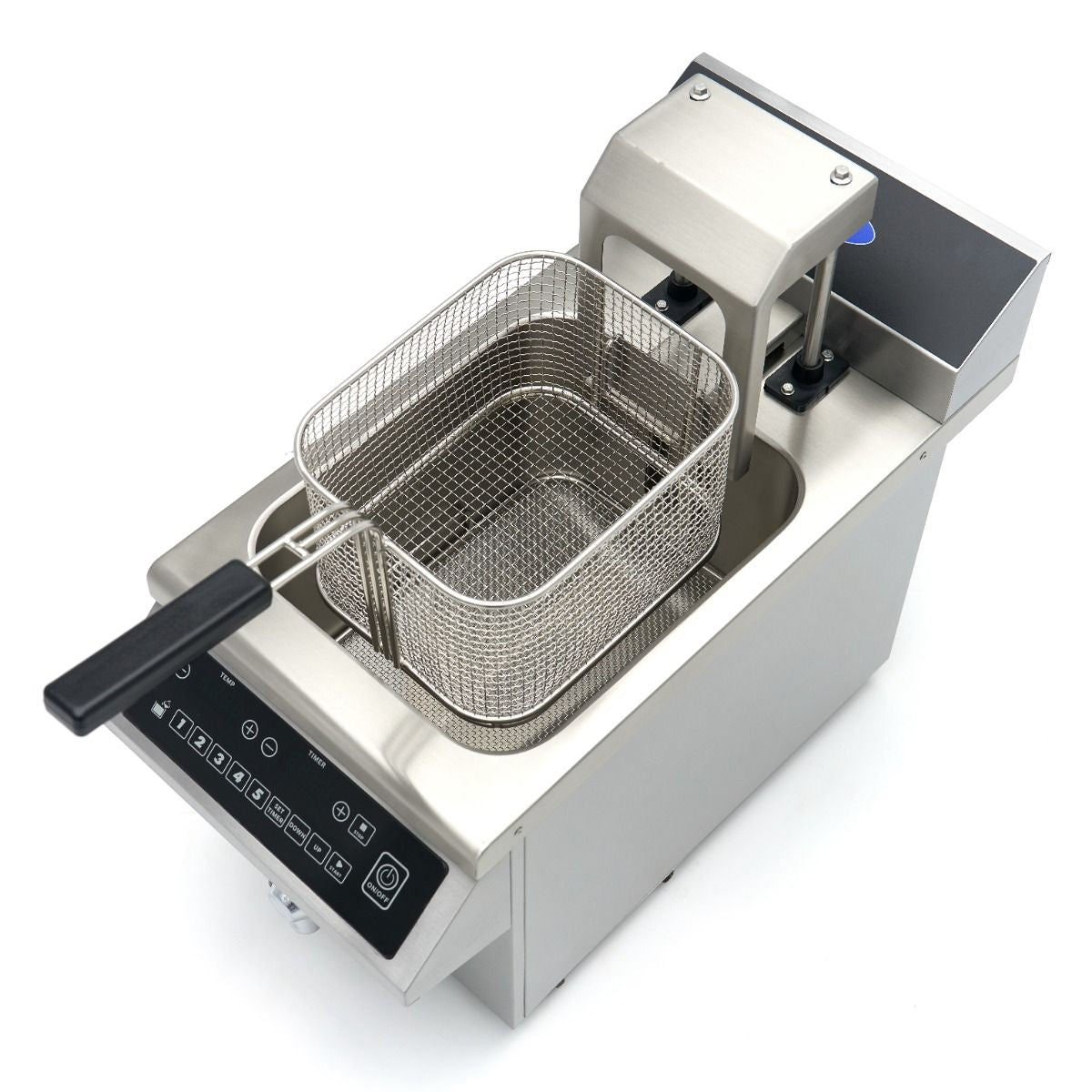 Friteuse - 8 L - 1 panier - induction - système de levage - avec robinet de vidange – Maxima 09371450