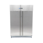 Réfrigérateur - 1200 L - 6 étagères réglables (2/1 GN) - acier inoxydable - sur roulettes – Maxima 09400012