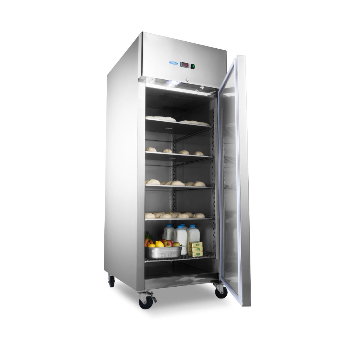 Congélateur de boulangerie - 800 L - étagères réglables - convient à 60 x 40 cm - sur roues – Maxima 09400180