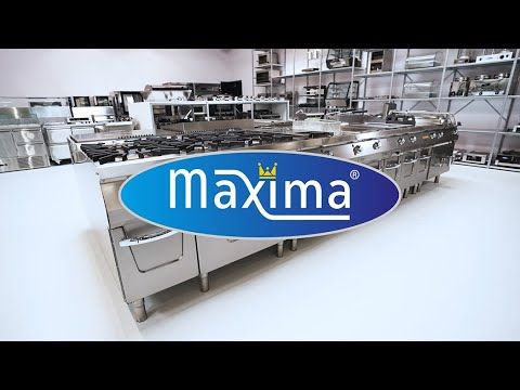 Premium plaque de gril - chrome demi-rainuré - unité double - profondeur 90 cm - électrique – Maxima 09398587
