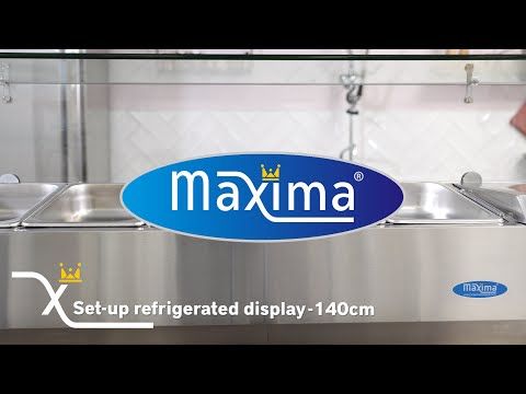 Réfrigérateur de préparation de comptoir - 140 cm - s'adapte à 6 x 1/3 GN – Maxima 09400323