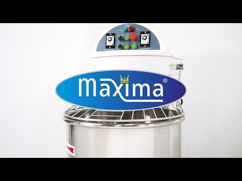 Pétrin à spirale / pétrin à pâte - 100 L - 64 kg de pâte - 2 vitesses - 400V – Maxima 09361100