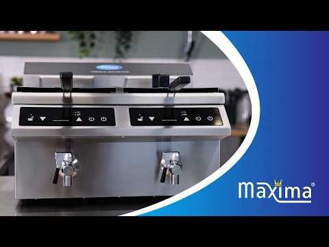Friteuse - 2 x 8 L - 2 paniers - induction - avec robinet de vidange – Maxima 09371095