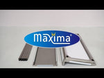 Table en acier inoxydable - 180 x 60 cm - hauteur réglable - avec dosseret et étagère de rangement – Maxima 09300992