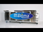 Réfrigérateur de comptoir - 223 cm - 4 portes vitrées – Maxima 09400409