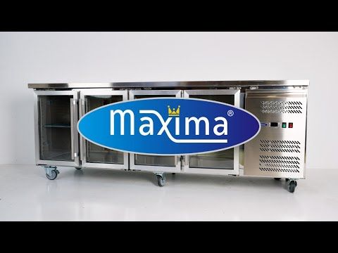 Réfrigérateur de comptoir - 223 cm - 4 portes vitrées – Maxima 09400409
