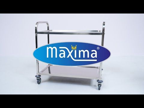 Chariot en acier inoxydable - 2 étagères – Maxima 09300545