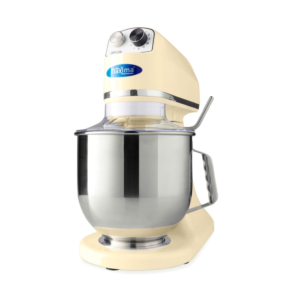 Mixer planétaire - 7 L - jusqu'à 2 kg de pâte - ivoire – Maxima 09360780