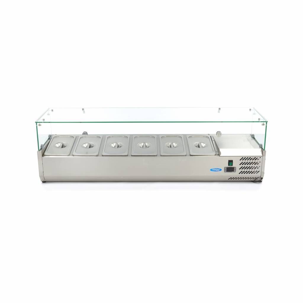 Réfrigérateur de préparation de comptoir - 150 cm - s'adapte à 6 x 1/3 GN – Maxima 09400326