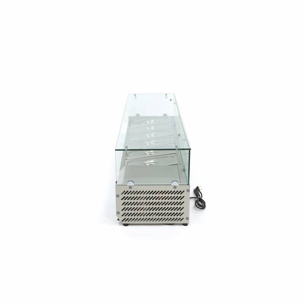 Réfrigérateur de préparation de comptoir - 150 cm - s'adapte à 6 x 1/3 GN – Maxima 09400326