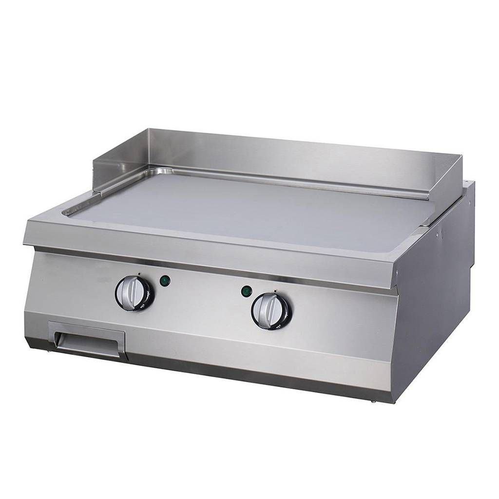 Heavy Duty plaque de gril - chrome lisse - unité double - profondeur 70 cm - électrique – Maxima 09395050