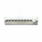 Réfrigérateur de préparation de comptoir - 200 cm - s'adapte à 9 x 1/3 GN – Maxima 09400335