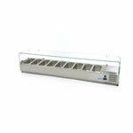 Réfrigérateur de préparation de comptoir - 200 cm - s'adapte à 9 x 1/3 GN – Maxima 09400335