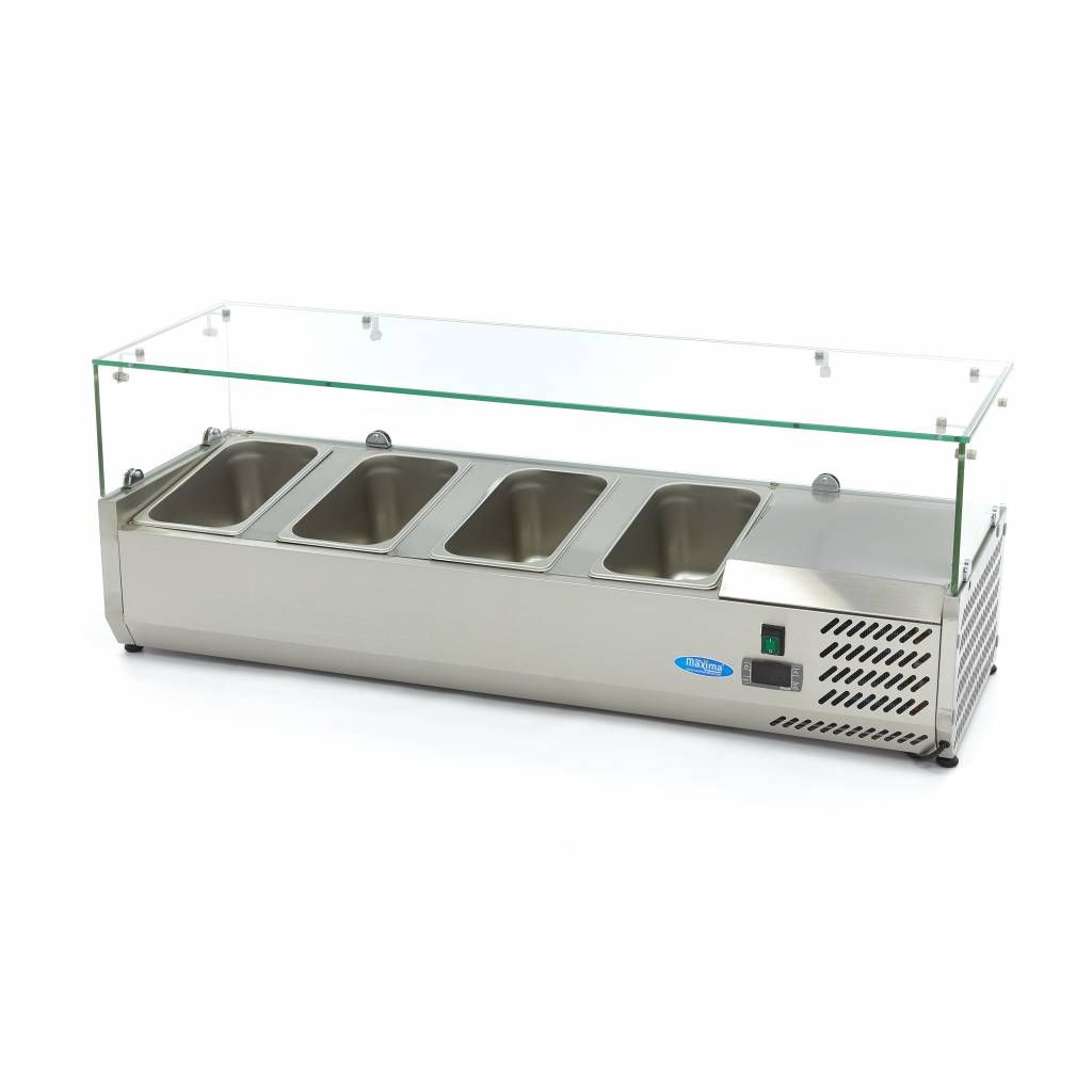 Réfrigérateur de préparation de comptoir - 120 cm - s'adapte à 4 x 1/3 GN – Maxima 09400320