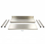 Table en acier inoxydable - 80 x 70 cm - hauteur réglable - avec dosseret – Maxima 09364027