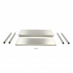 Table en acier inoxydable - 120 x 60 cm - hauteur réglable - avec étagère de rangement – Maxima 09300959