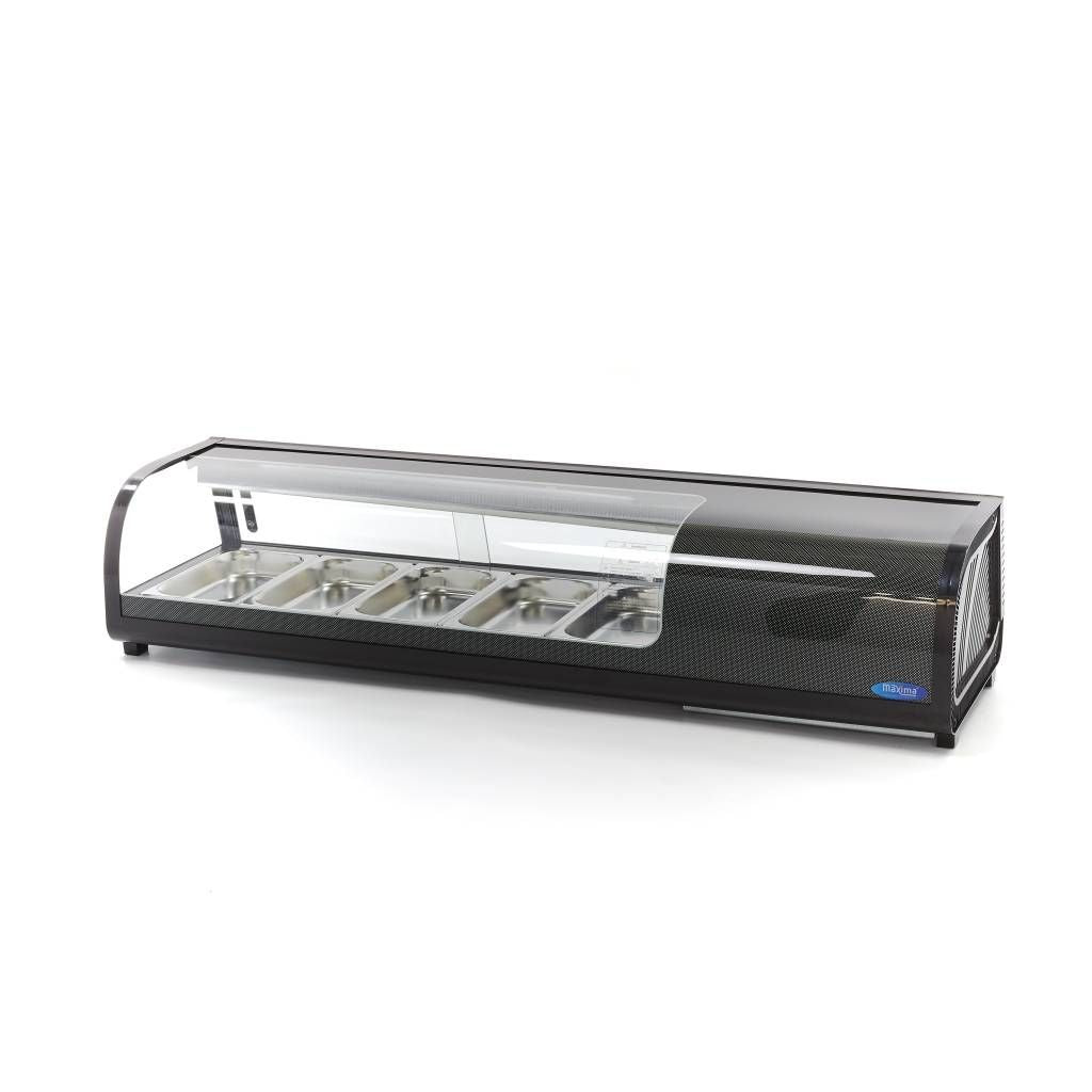 Présentoir de sushis et de tapas - 52 L - incl 5 x 1/3 GN -  modèle de table – Maxima 09400865