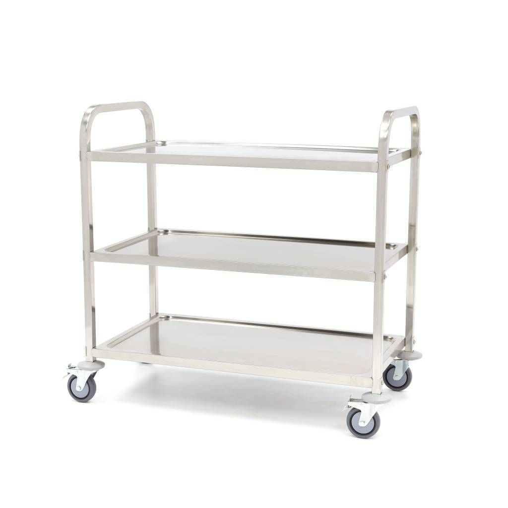 Chariot en acier inoxydable - 3 étagères – Maxima 09300546