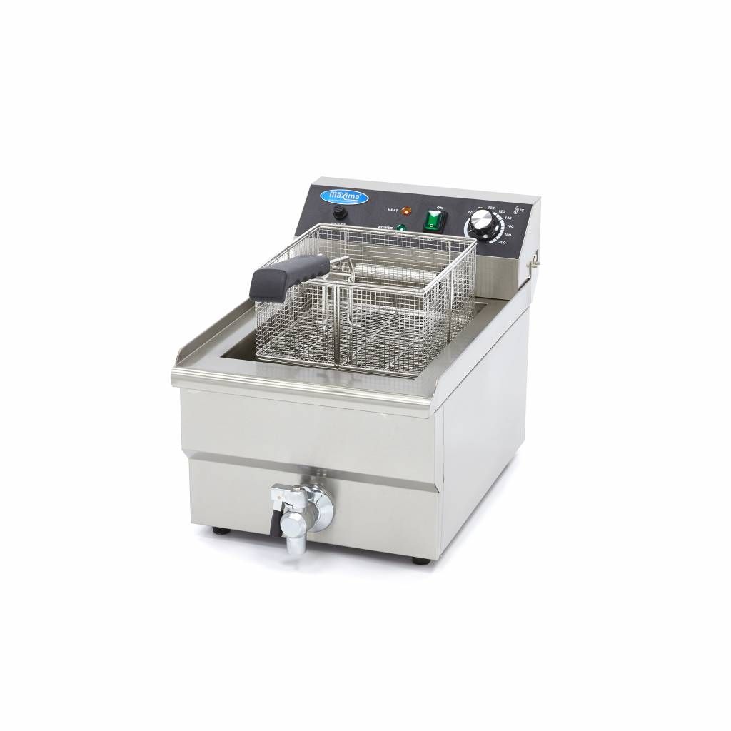 Friteuse - 16 L - 1 panier - avec robinet de vidange – Maxima 09365010