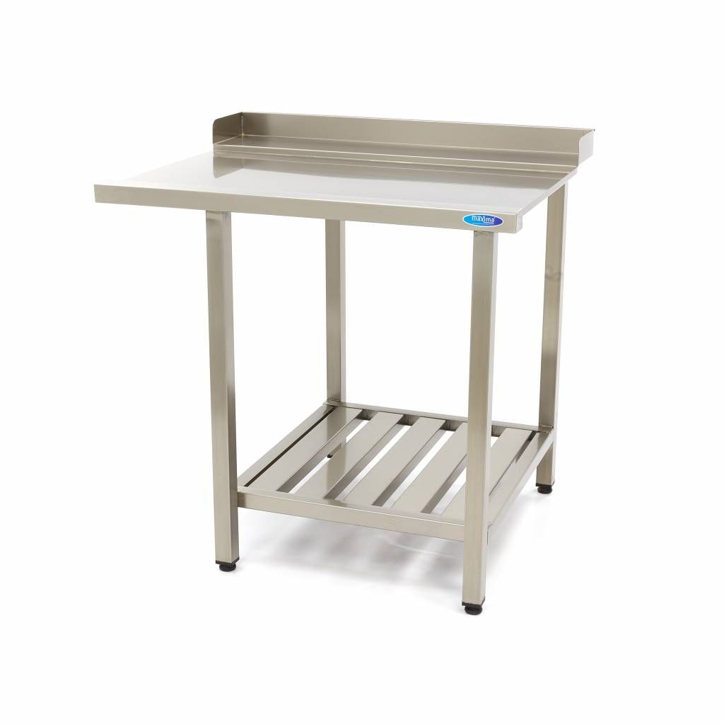 Table lave-vaisselle - 120 x 75 cm - droite - avec dosseret et étagère de rangement – Maxima 09201030