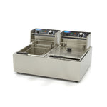 Friteuse - 2 x 6 L - 2 paniers - jusqu'à 2,4 kg de frites – Maxima 09364951