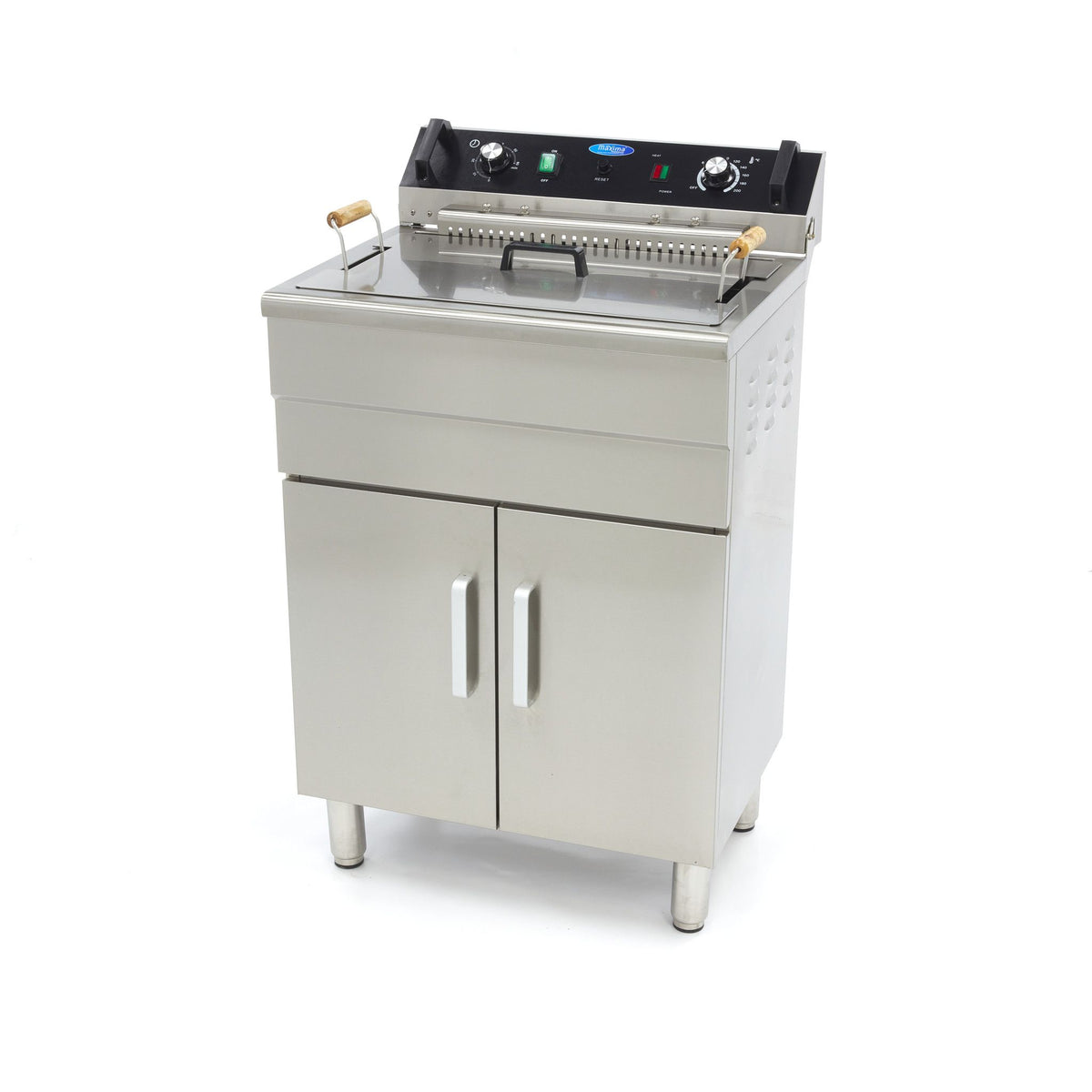 Friteuse - 30 L - 1 panier - avec robinet de vidange et support – Maxima 09365232