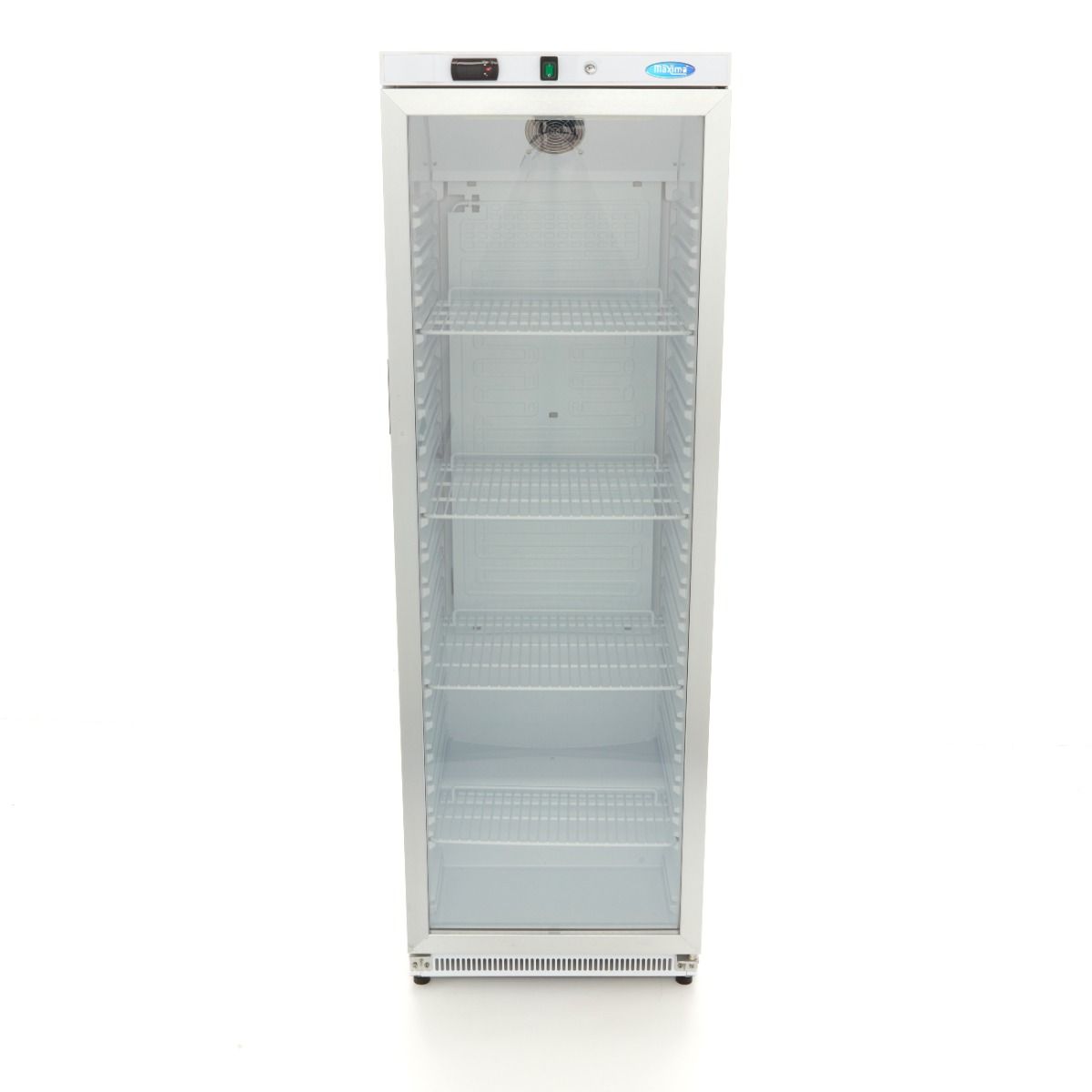 Réfrigérateur - 400 L - blanc - avec porte en verre – Maxima 09405018