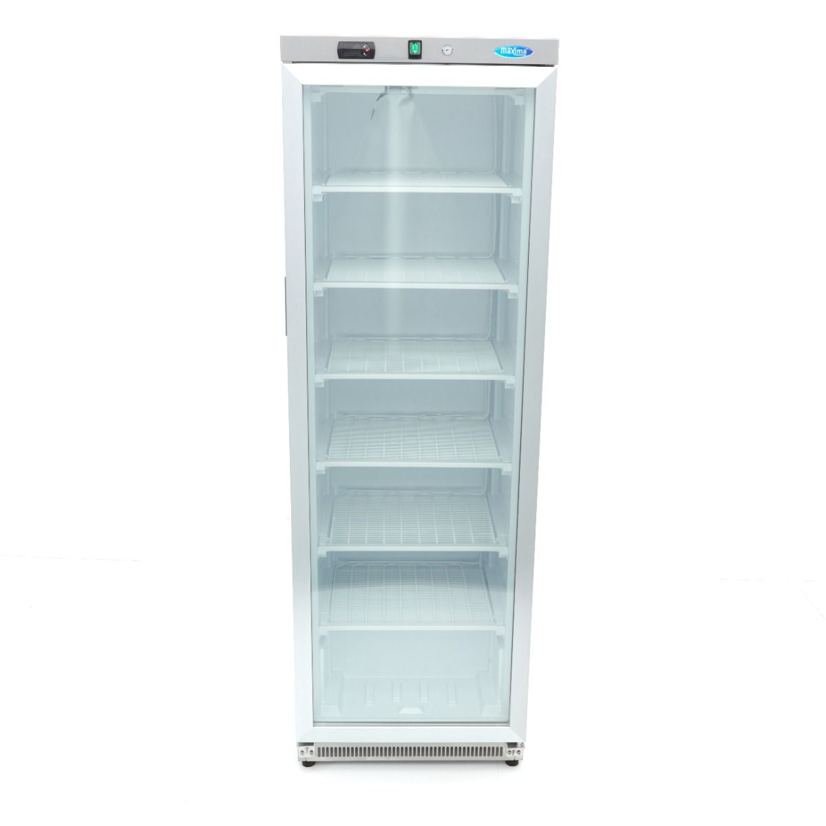 Congélateur - 400 L - acier inoxydable - avec porte en verre – Maxima 09405023
