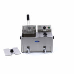 Friteuse - 2 x 8 L - 2 paniers - avec robinet de vidange – Maxima 09300416