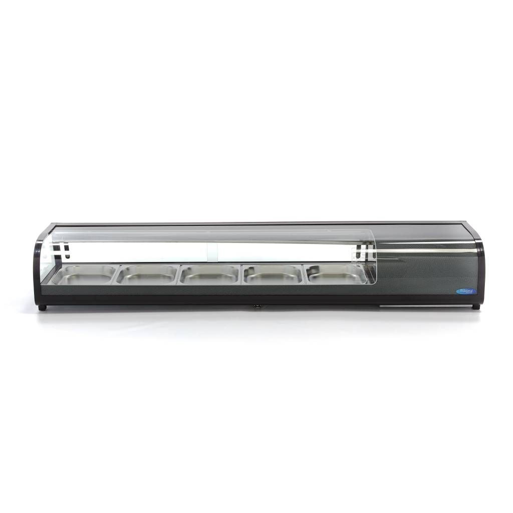 Présentoir de sushis et de tapas -132 L - incl 5 x 1/2 GN -  modèle de table – Maxima 09400866
