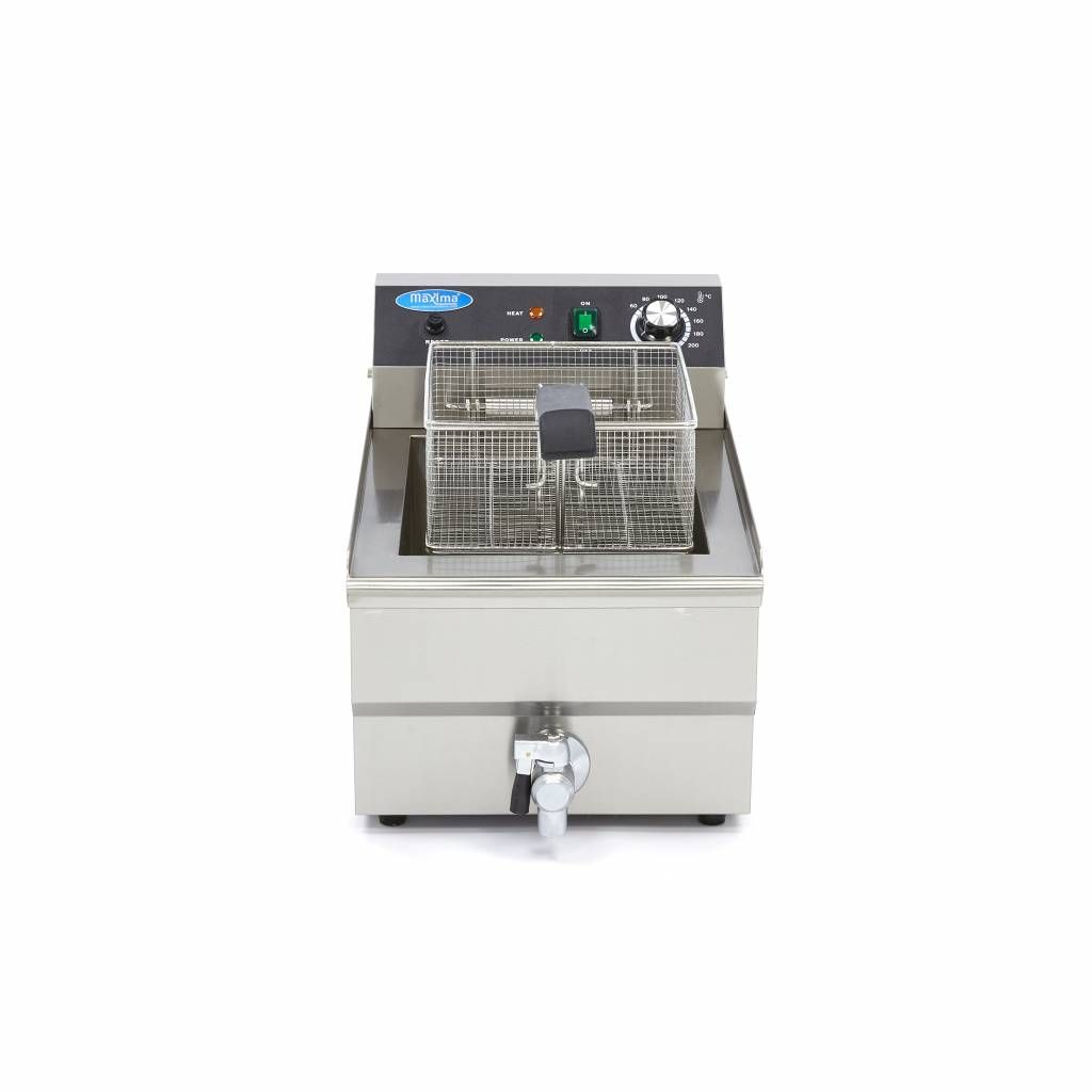 Friteuse - 16 L - 1 panier - avec robinet de vidange – Maxima 09365010