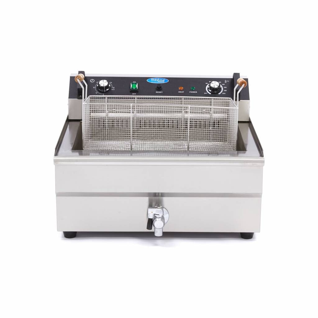 Friteuse - 30 L - 1 panier - avec robinet de vidange – Maxima 09365021