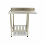 Table lave-vaisselle - 120 x 75 cm - gauche - avec dosseret et étagère de rangement – Maxima 09201037