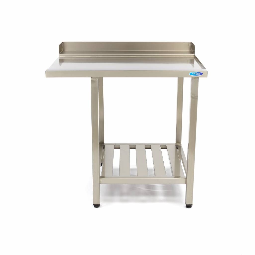 Table lave-vaisselle - 120 x 75 cm - droite - avec dosseret et étagère de rangement – Maxima 09201030