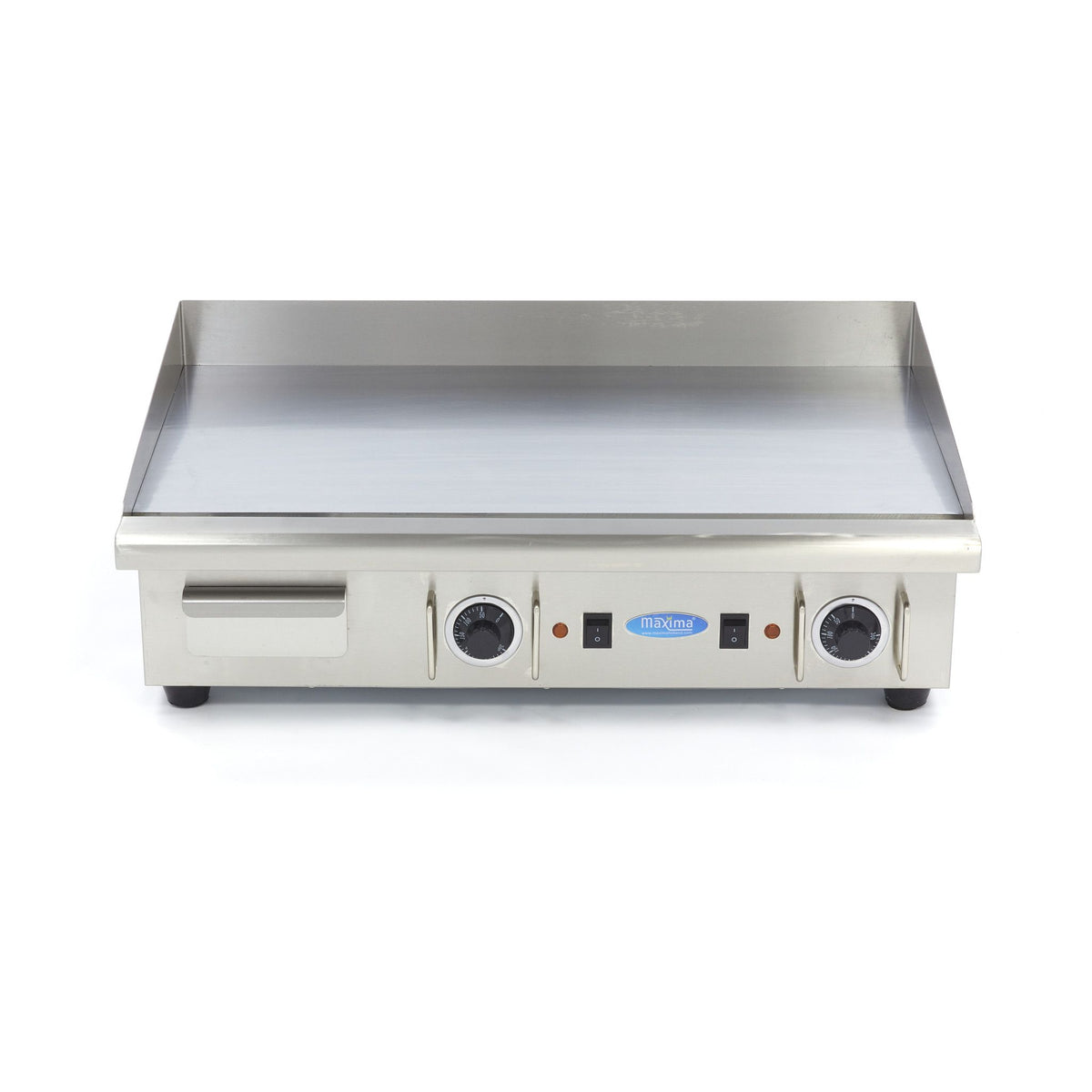 Plaque de gril - chrome lisse - 73 cm - incl plateau d'égouttement - 400V – Maxima 09365164
