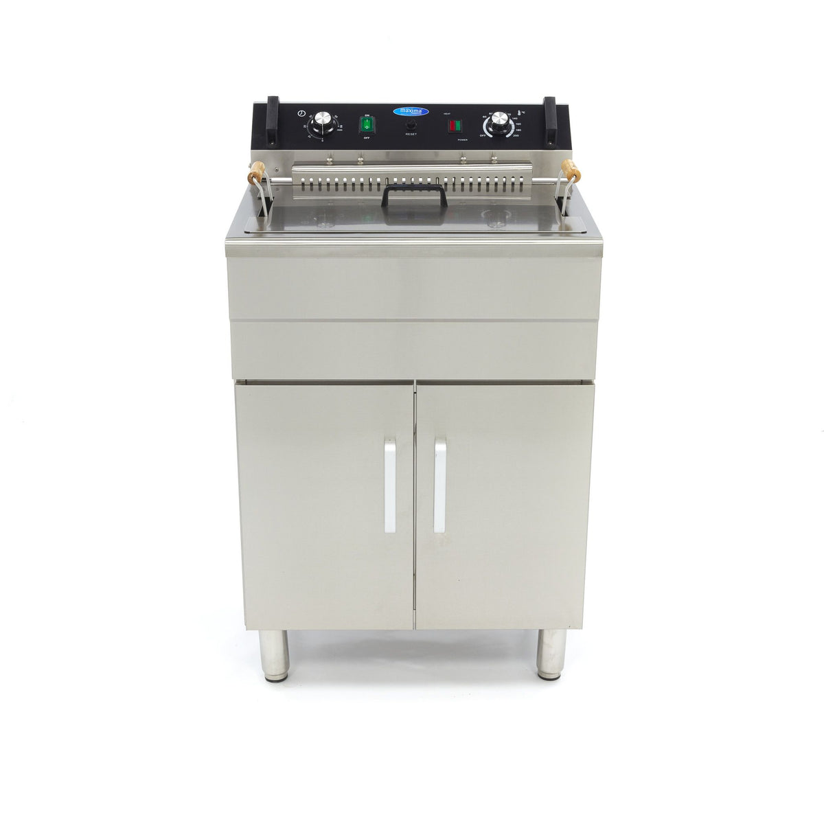 Friteuse - 30 L - 1 panier - avec robinet de vidange et support – Maxima 09365232