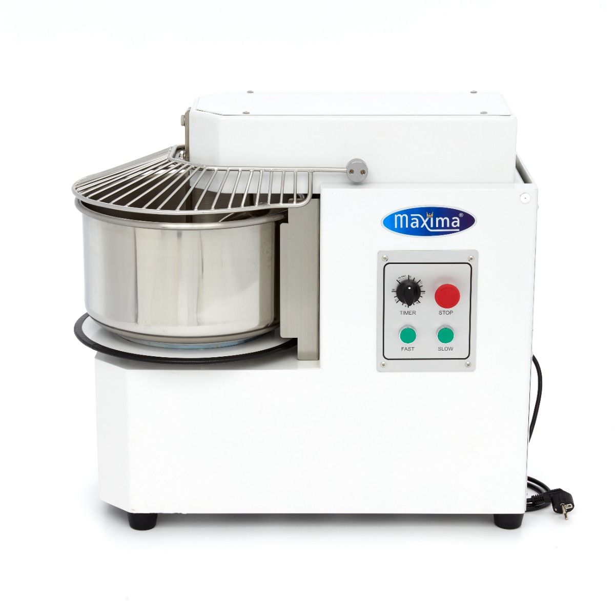 Pétrin à spirale / pétrin à pâte - 20 L - 12 kg de pâte - 2 vitesses - bol amovible – Maxima 09361905