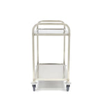 Chariot en acier inoxydable - 2 étagères – Maxima 09300545