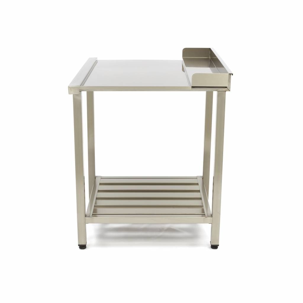 Table lave-vaisselle - 120 x 75 cm - droite - avec dosseret et étagère de rangement – Maxima 09201030