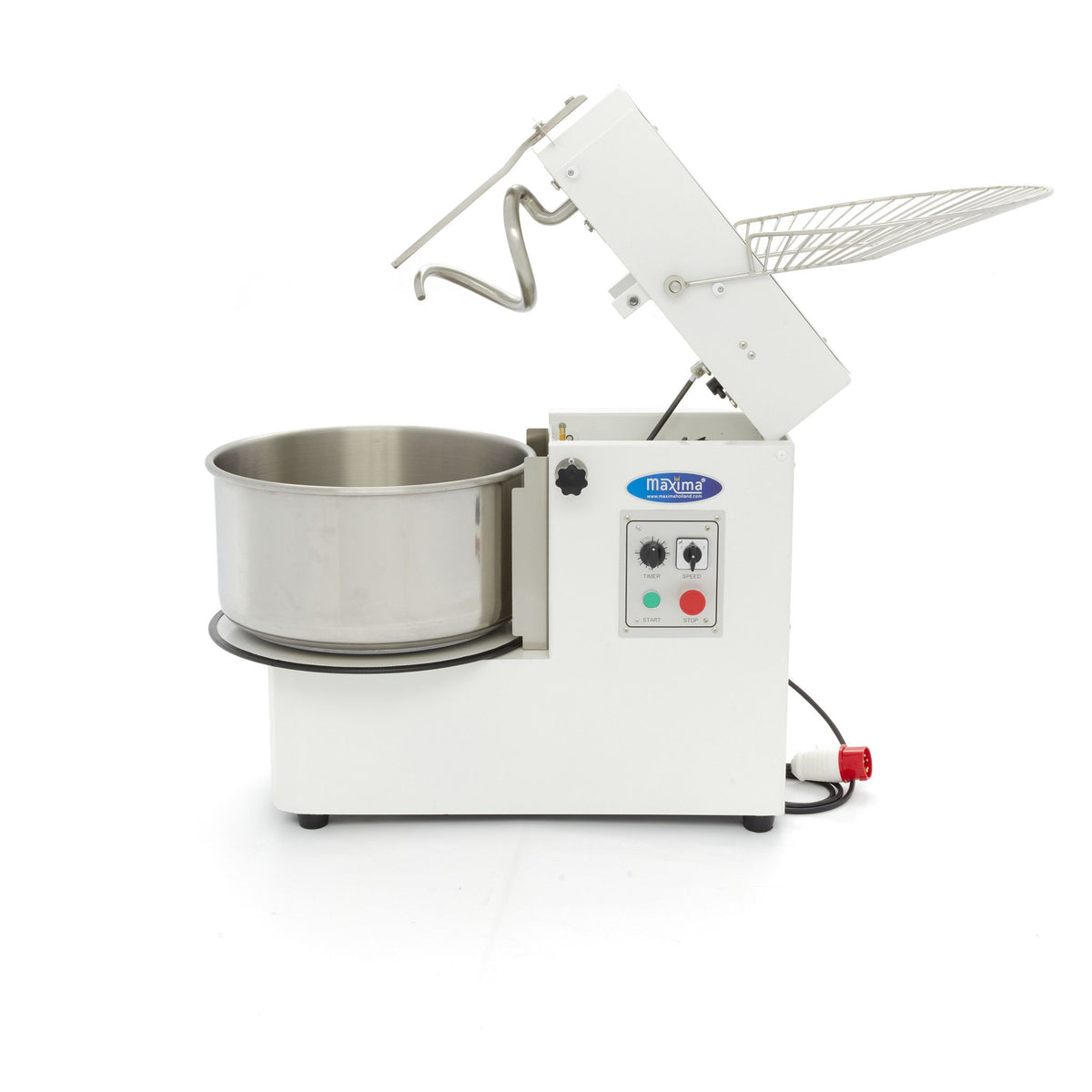 Pétrin à spirale / pétrin à pâte - 50 L - 30 kg de pâte - 2 vitesses - bol amovible - 400V – Maxima 09361908