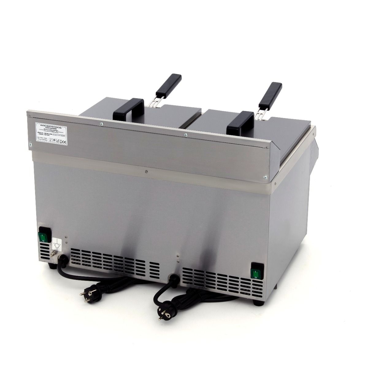 Friteuse - 2 x 8 L - 2 paniers - induction - avec robinet de vidange – Maxima 09371095
