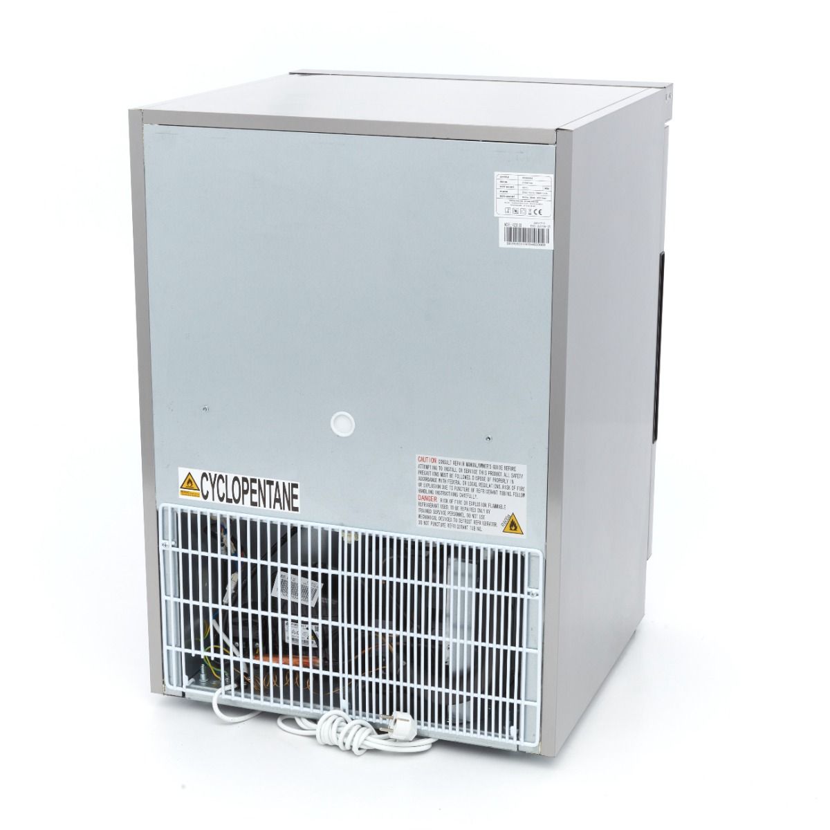 Réfrigérateur - 200 L - 3 étagères réglables - acier inoxydable – Maxima 09405004