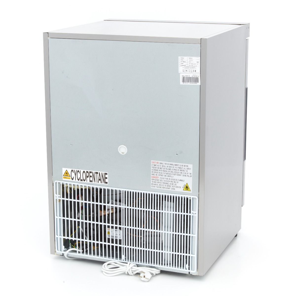 Congélateur - 200 L - 2 étagères fixes - acier inoxydable – Maxima 09405005