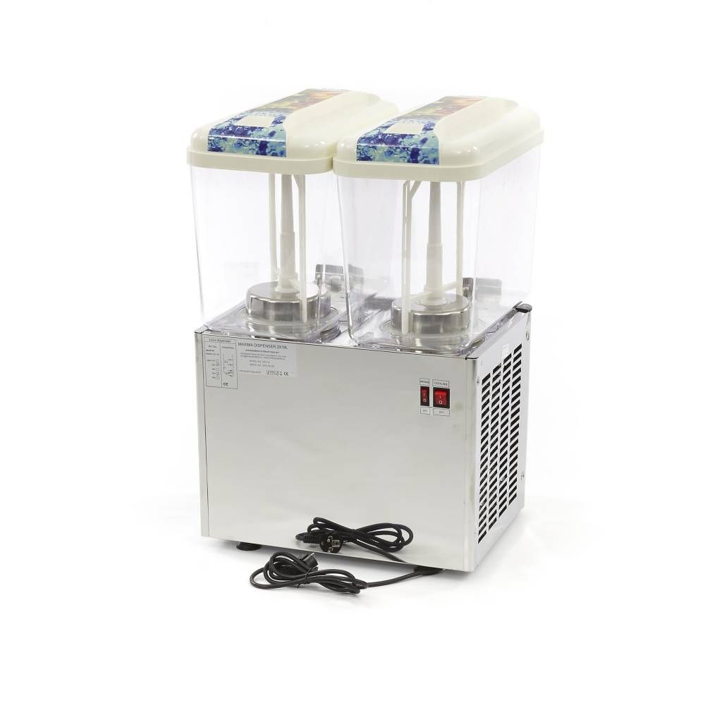 Dispensateur de boissons - 2 x 18 L -  électrique - incl mécanisme d'agitation – Maxima 09300535