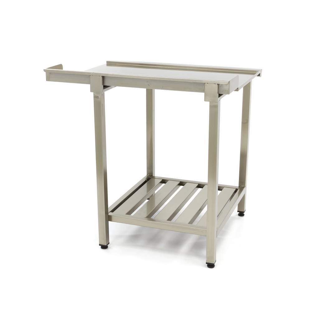 Table lave-vaisselle - 120 x 75 cm - gauche - avec dosseret et étagère de rangement – Maxima 09201037
